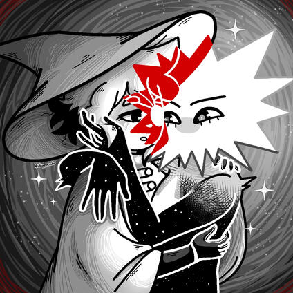 Fanart of Siffrin and Loop from the indie game In Stars and Time