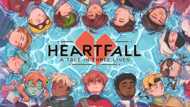 Promo art for Heartfall – A Tale in Three Lives, a fangame based on the 3rd Life Minecraft SMP! I also did some editing, writing, and testing for this project. Logo by Julia Cocoabats.