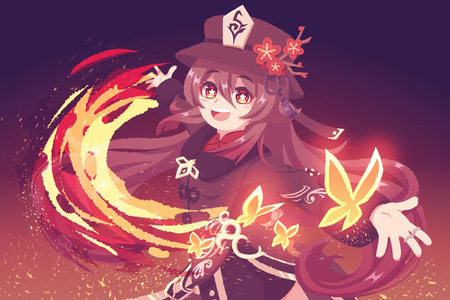 Hu Tao (Genshin Impact) [2021, fanart]